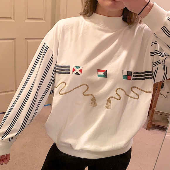 Vintage C.A. Sport Mock Turtleneck Sweatshirt - Picture 4 of 10